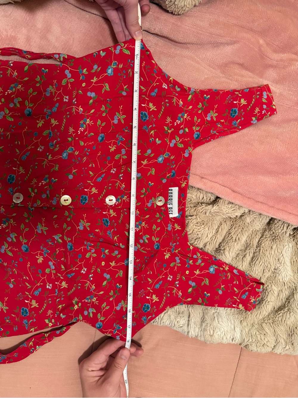 Robbie Bee Red Floral Maxi Dress with Multicolor Accents - Picture 6 of 7
